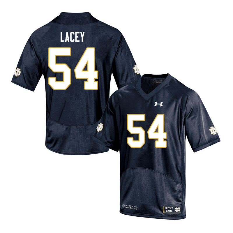 Men #54 Jacob Lacey Notre Dame Fighting Irish College Football Jerseys Sale-Navy